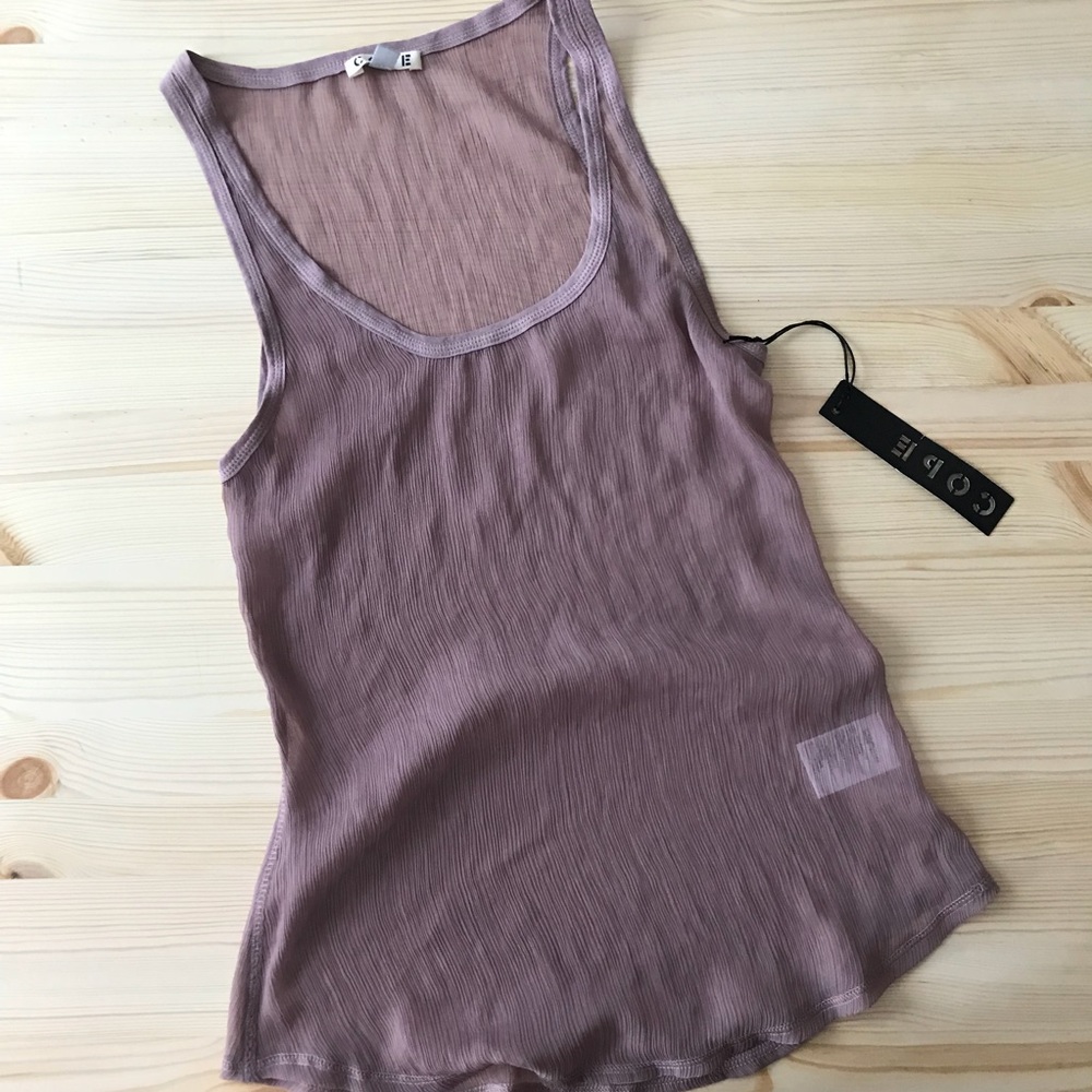 See through lavender tank top, new with tag